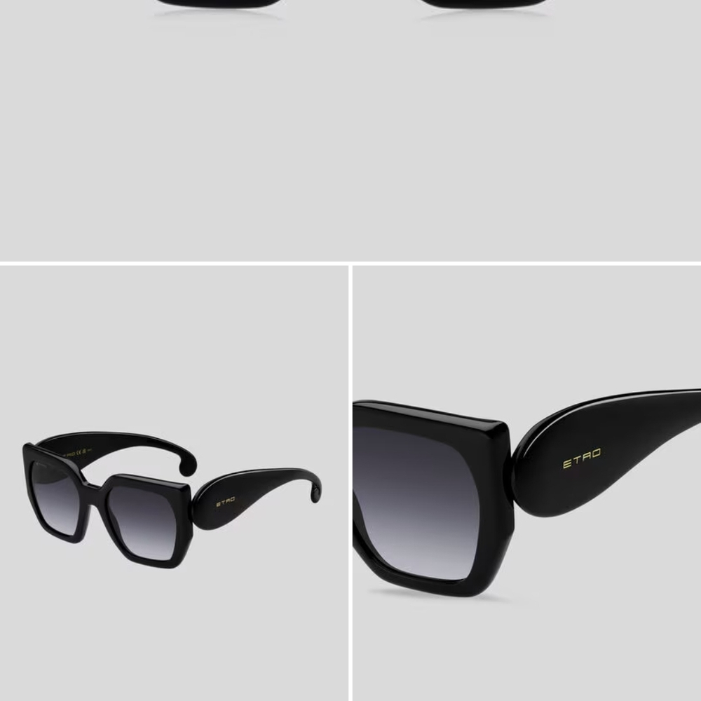 NEW Etro Paisley Black Women's Sunglasses - Picture 9 of 13